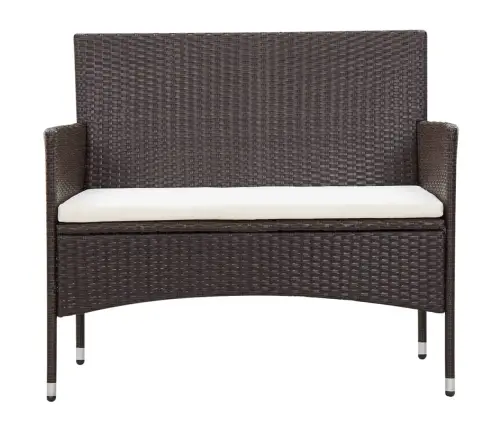 Poilsio Komplektas Su Pagalvėmis, 5 Dalių, Rudas, Poliratanas