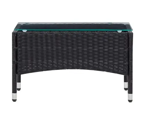 5-Daļīgs Dārza Mēbeļu Komplekts Ar Matračiem, Pe Pinums, Melns Vidaxl