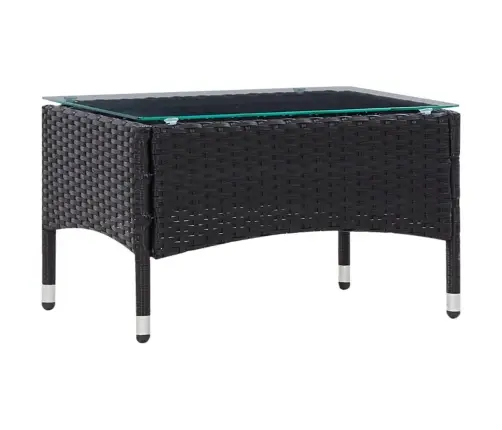 5-Daļīgs Dārza Mēbeļu Komplekts, Matrači, Pe Rotangpalma, Melns Vidaxl