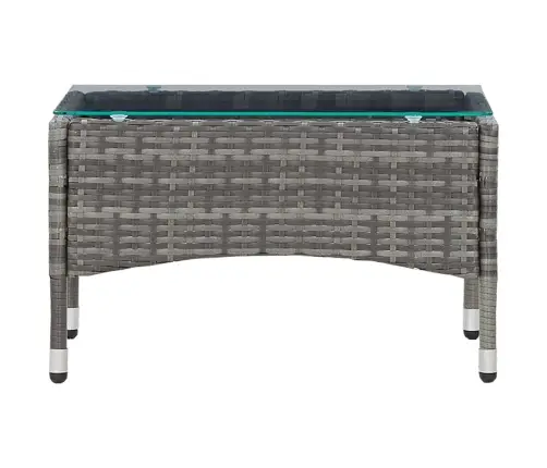 Kavos Staliukas, Pilkos Spalvos, 60X40X36cm Poliratanas