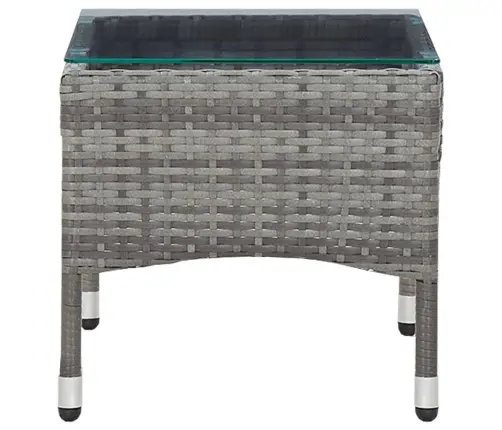 Kavos Staliukas, Pilkos Spalvos, 60X40X36cm Poliratanas