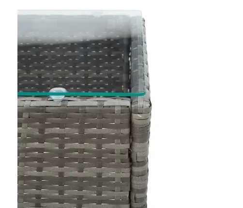 Kavos Staliukas, Pilkos Spalvos, 60X40X36cm Poliratanas