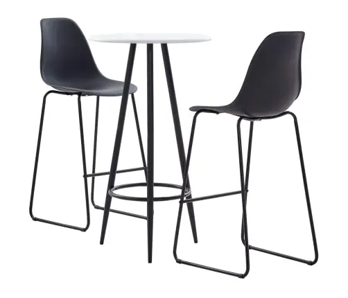 3-Osaline Baarikomplekt, Plast, Must