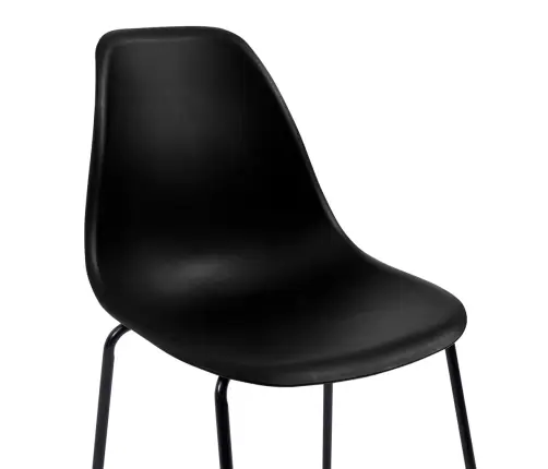 Baro Baldų Komplektas, 5 Dalių, Juodos Spalvos, Plastikas