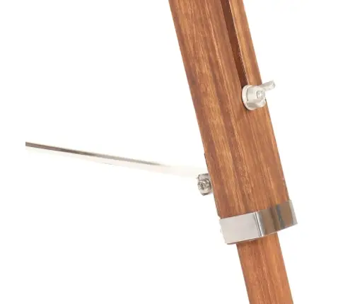 Grīdas Lampa Uz Statīva, Brūna, Pelēka, Masīvs Tīkkoks, 141 Cm Vidaxl