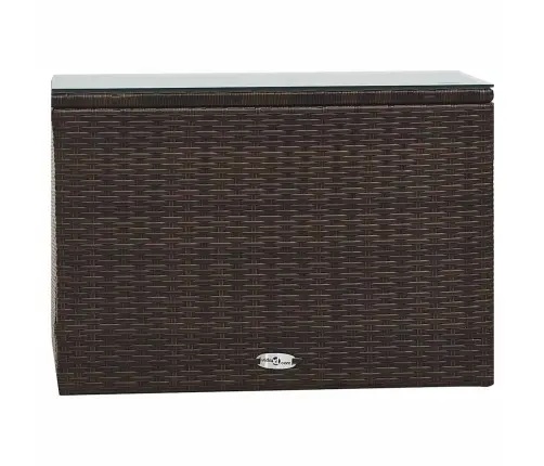 Sodo Baldų Komplektas Su Pagalvėlėmis, 5D., Rudas, Poliratanas