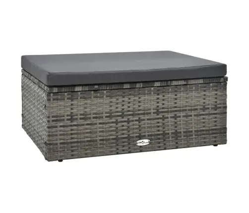 5-Daļīgs Dārza Mēbeļu Komplekts, Matrači, Pelēka Pe Rotangpalma Vidaxl