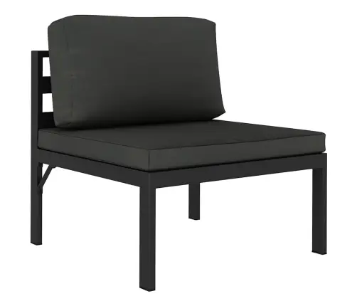 6-Osaline Aiadiivanikomplekt Patjadega, Alumiinium, Antratsiit