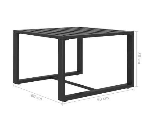 6-Osaline Aiadiivanikomplekt Patjadega, Alumiinium, Antratsiit