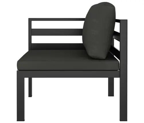 Poilsio Komplektas Su Pagalvėmis, 5 Dalių, Antracito, Aliuminis Poilsio Komplektas Su Pagalvėmis, 5 Dalių, Antracito, Aliuminis