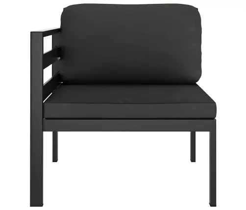 Sektsiooniline Nurgadiivan Patjadega, Alumiinium, Antratsiit