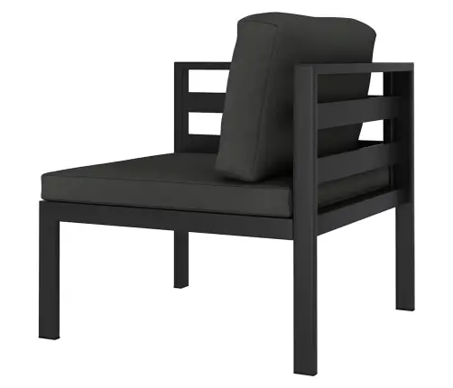 Sektsiooniline Nurgadiivan Patjadega, Alumiinium, Antratsiit