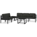 Vienvietė Sofa Su Pagalvėlėmis, Antracito Spalvos, Aliuminis