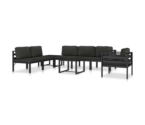 Vienvietė Sofa Su Pagalvėlėmis, Antracito Spalvos, Aliuminis
