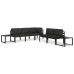 Vienvietė Sofa Su Pagalvėlėmis, Antracito Spalvos, Aliuminis