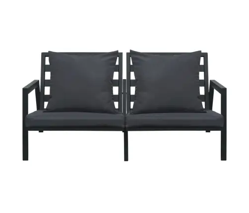 Poilsio Komplektas Su Pagalvėmis, 5 Dalių, Pilkas, Aliuminis