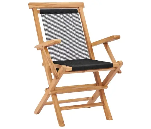 Sulankstomos Sodo Kėdės, 2Vnt., Tikmedžio Masyvas Ir Virvė