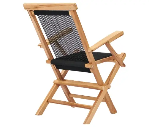 Sulankstomos Sodo Kėdės, 2Vnt., Tikmedžio Masyvas Ir Virvė