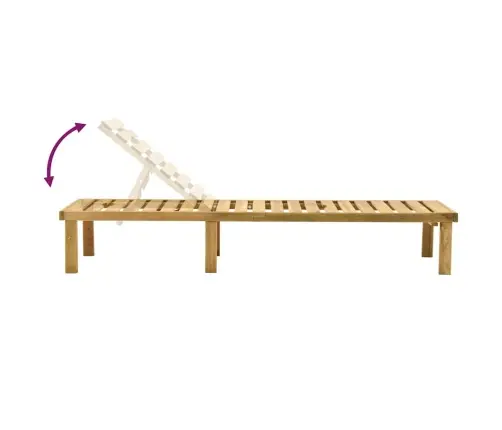 Sauļošanās Zvilnis, Impregnēts Priedes Koks Vidaxl