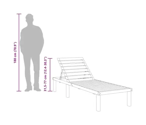Sauļošanās Zvilnis, Impregnēts Priedes Koks Vidaxl