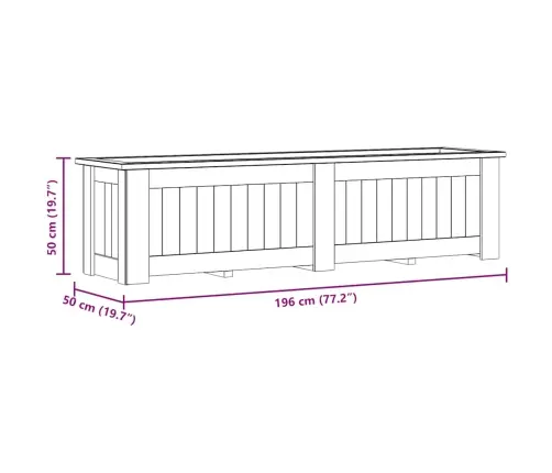 Augsta Puķu Kaste, 196X50X50 Cm, Impregnēts Priedes Koks Vidaxl