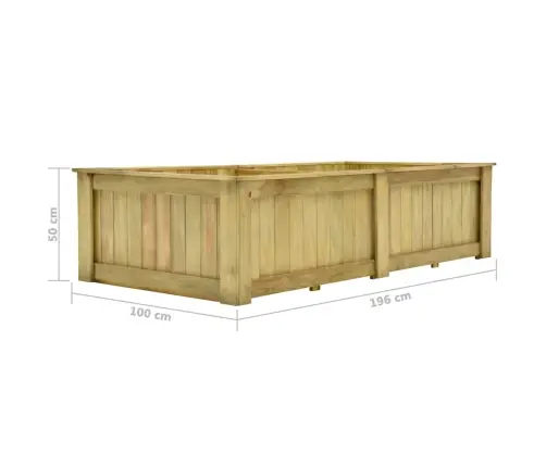 Tõstetud Peenar 196 X 100 X 50 Cm Immutatud Männipuidust