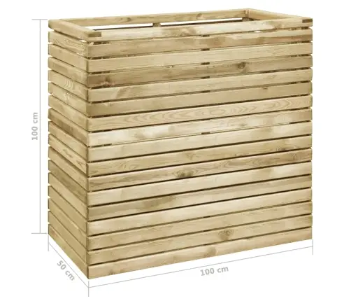 Vazonas Gėlėms, 100X50X100cm Impregnuota Pušies Mediena