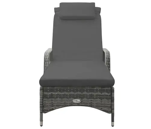 Saulės Gultas Su Ratukais, Antracito Spalvos, Poliratanas