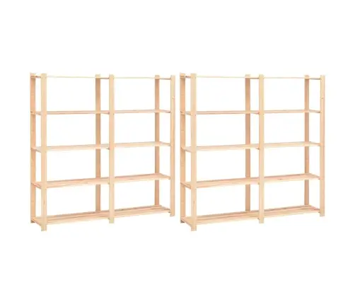 Lentynos Daiktams, 2Vnt., 170X38X170cm Pušies Masyvas