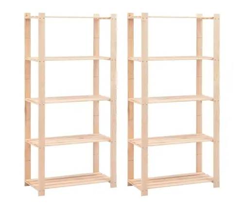 Lentynos Daiktams, 2Vnt., 80X38X170cm Pušies Masyvas