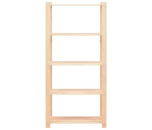 5-Līmeņu Glabāšanas Plaukti, 3 Gab., 80X38X170 Cm, Priedes Koks Vidaxl