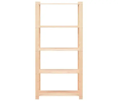 5-Līmeņu Glabāšanas Plaukti, 10 Gab., 80X38X170 Cm, Priede Vidaxl