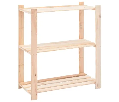 3-Korruselised Hoiuriiulid, 2 Tk, 80X38X90 Cm Männipuit 150 Kg