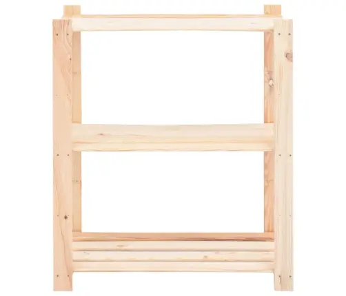 3-Korruselised Hoiuriiulid, 2 Tk, 80X38X90 Cm Männipuit 150 Kg