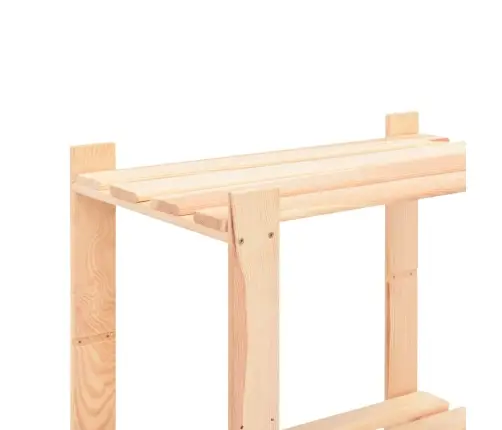 3-Korruselised Hoiuriiulid, 2 Tk, 80X38X90 Cm Männipuit 150 Kg