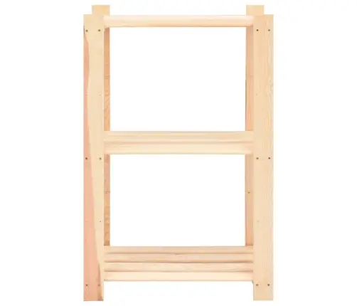 3-Līmeņu Glabāšanas Plaukti, 3 Gb., 60X38X90 Cm, Priede, 150 Kg Vidaxl