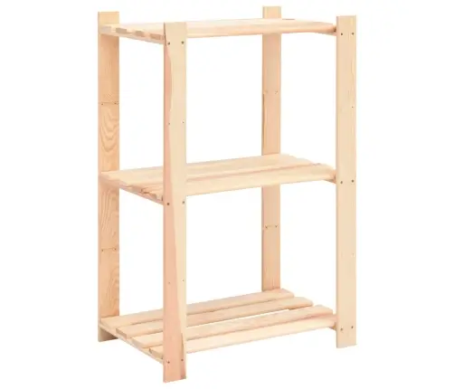 3-Korruselised Hoiuriiulid, 5 Tk, 60X38X90 Cm Männipuit 150 Kg