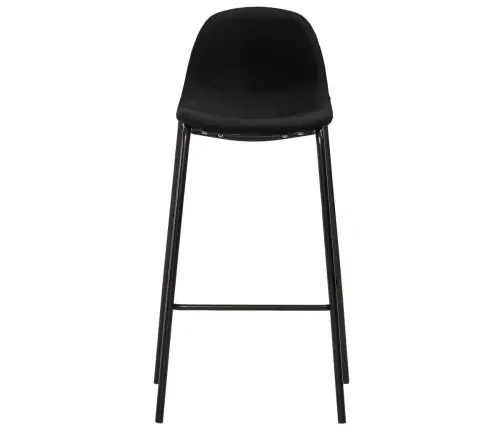 3-Daļīgs Bāra Mēbeļu Komplekts, Melns Audums Vidaxl