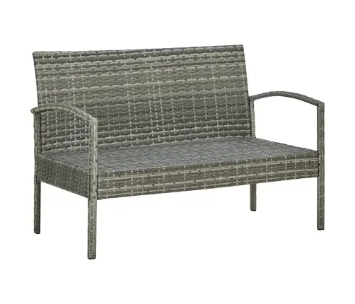 Poilsio Komplektas Su Pagalvėmis, 4 Dalių, Pilkas, Poliratanas Poilsio Komplektas Su Pagalvėmis, 4 Dalių, Pilkas, Poliratanas