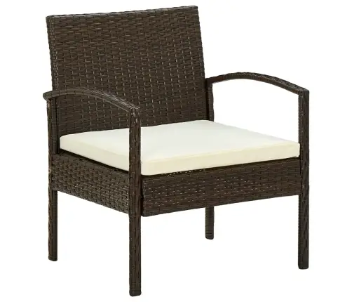 Dārza Krēsls Ar Matraci, Pe Rotangpalma, Brūns Vidaxl