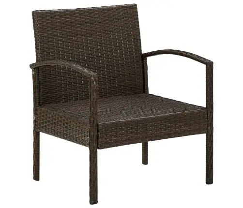 Dārza Krēsls Ar Matraci, Pe Rotangpalma, Brūns Vidaxl