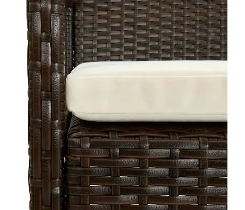 Dārza Krēsls Ar Matraci, Pe Rotangpalma, Brūns Vidaxl