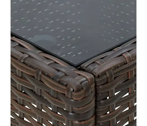 Dārza Galds, Brūns, 75X40X37 Cm, Pe Rotangpalma Vidaxl