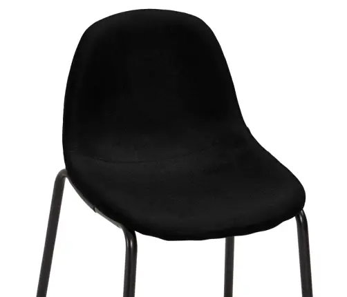 5-Daļīgs Bāra Mēbeļu Komplekts, Melns Audums Vidaxl