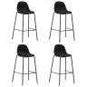 5-Daļīgs Bāra Mēbeļu Komplekts, Melns Audums Vidaxl