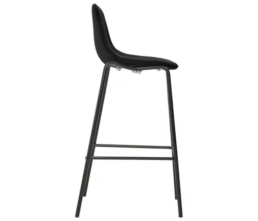 5-Daļīgs Bāra Mēbeļu Komplekts, Melns Audums Vidaxl