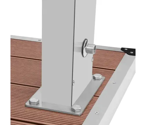 Āra Duša Ar Pamatni, Wpc, Nerūsējošs Tērauds Vidaxl