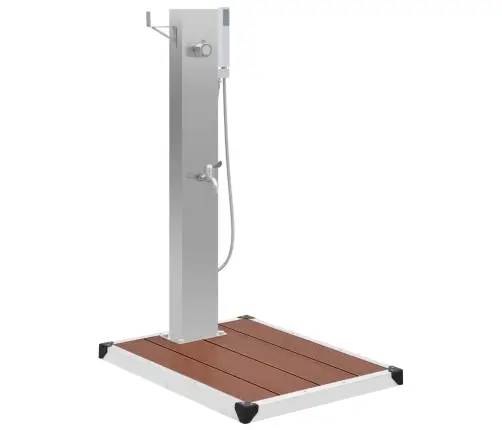 Āra Duša Ar Pamatni, Wpc, Nerūsējošs Tērauds Vidaxl