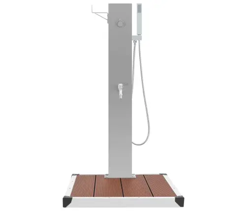 Āra Duša Ar Pamatni, Wpc, Nerūsējošs Tērauds Vidaxl