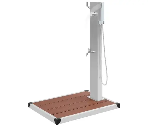 Āra Duša Ar Pamatni, Wpc, Nerūsējošs Tērauds Vidaxl